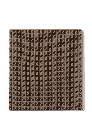 brown cotton blanket FENDI KIDS | BUJ166A3TEF0LMJ